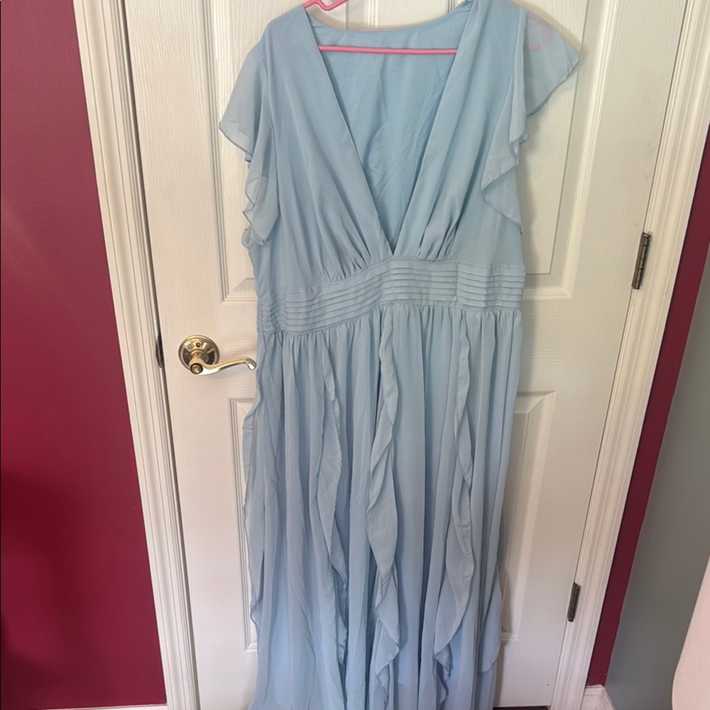 SHEIN Light Blue Maxi Dress